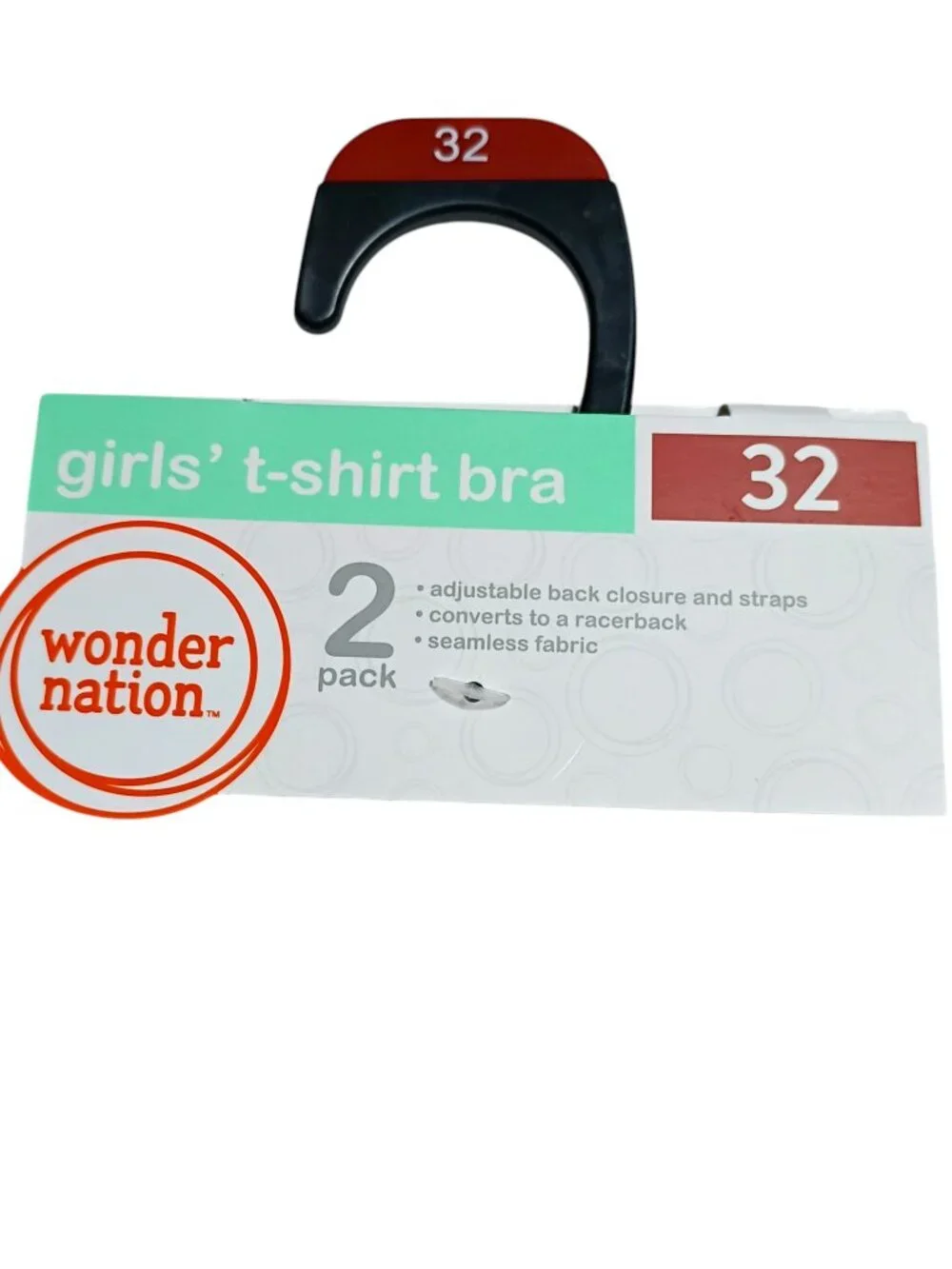 Wonder Nation Girls Seamless T-Shirt Bra 2-Pack - Size 32